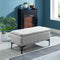 Taylor Rectangular Storage Ottoman in Light Grey/Black - sydneysfurniture