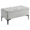 Taylor Rectangular Storage Ottoman in Light Grey/Black - sydneysfurniture