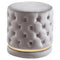 Lilly Round Swivel Ottoman in Grey & Gold - sydneysfurniture