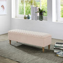 Ciara Rectangular Storage Ottoman in Blush Pink - sydneysfurniture