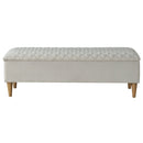 Ciara Rectangular Storage Ottoman in Light Grey - sydneysfurniture