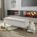 Ciara Rectangular Storage Ottoman in Light Grey - sydneysfurniture