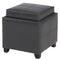 Atom II Square Storage Ottoman in Grey - sydneysfurniture