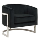 Black Velvet Accent Chair - Furniture Warehouse Brampton