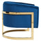Accent Chair in Blue & Gold - Furniture Warehouse Brampton