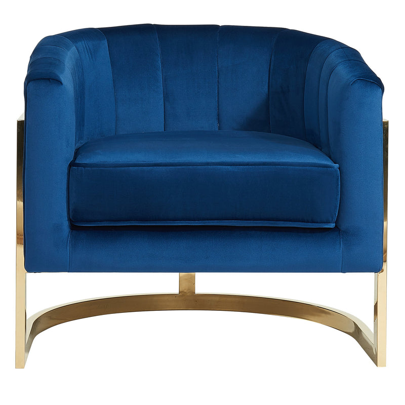 Blue Velvet Chair - Furniture Warehouse Brampton