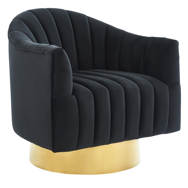 Tina Accent Chair in Black & Gold - sydneysfurniture