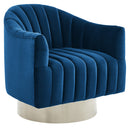 Tina Accent Chair in Blue & Silver - sydneysfurniture