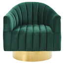 Tina Accent Chair in Green & Gold - sydneysfurniture