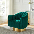 Tina Accent Chair in Green & Gold - sydneysfurniture