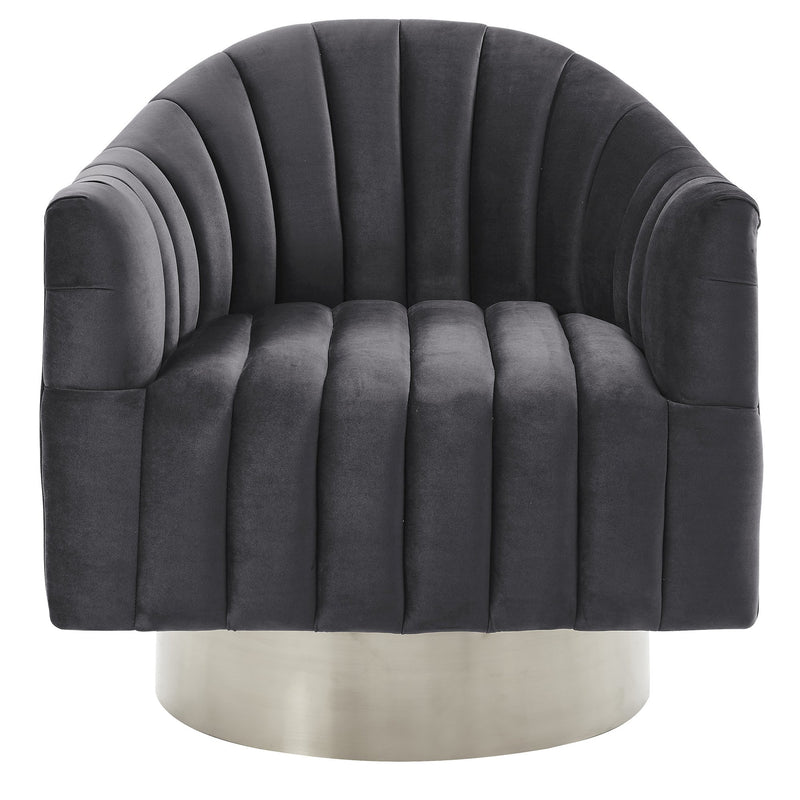Tina Accent Chair in Grey & Silver - sydneysfurniture