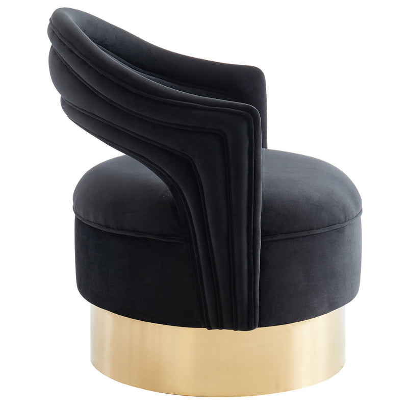 Quinn Accent Chair in Black & Gold - sydneysfurniture
