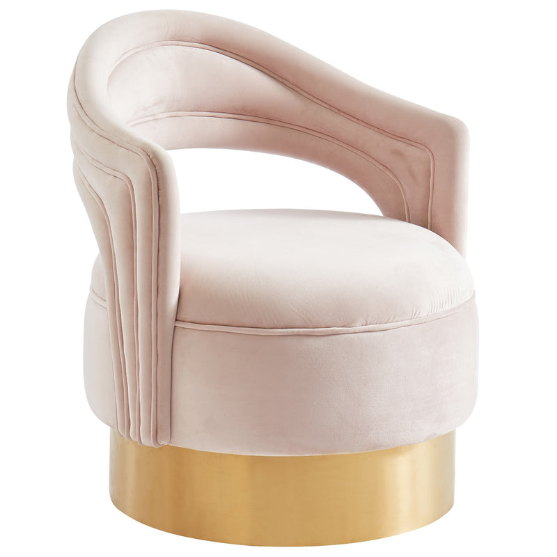 Quinn Accent Chair in Blush & Gold - sydneysfurniture