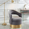 Quinn Accent Chair in Grey & Gold - sydneysfurniture