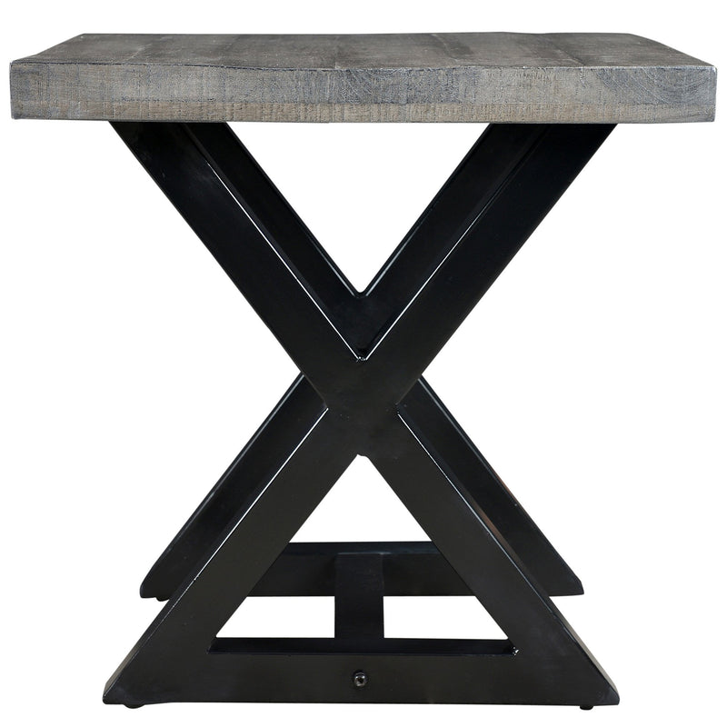 Zedd Accent Table in Distressed Grey - sydneysfurniture