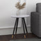 Ray Round Accent Table in White