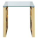 Rose Accent Table in Gold - sydneysfurniture