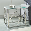 June Accent Table in Silver - sydneysfurniture