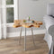 Paris Accent Table in Natural with Chrome Legs - sydneysfurniture
