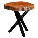 Shlok Accent Table in Natural with Black Legs - sydneysfurniture