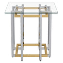 Flora Accent Table in Silver and Gold