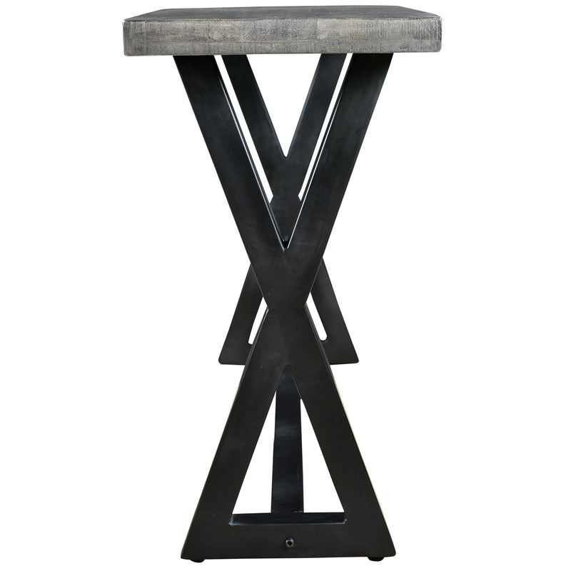 Zedd Console Table in Distressed Grey - sydneysfurniture