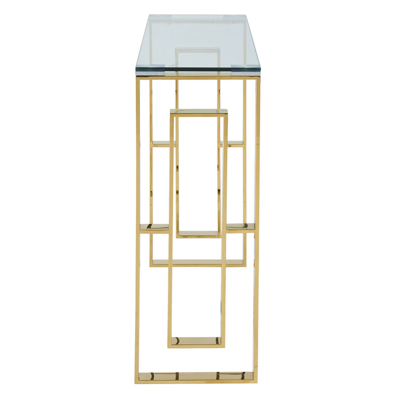 Rose Console Table in Gold - sydneysfurniture
