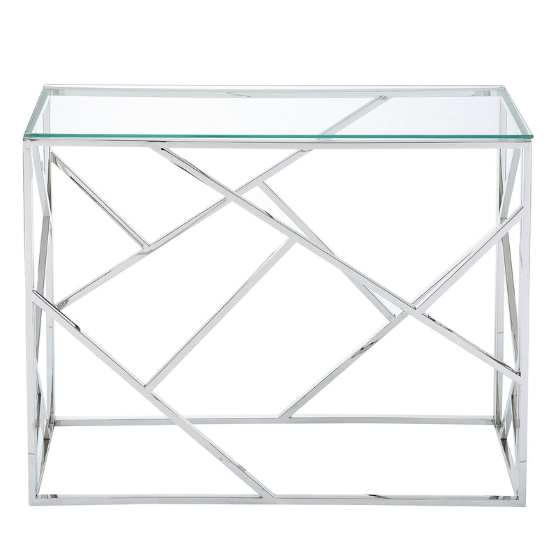 June Console Table in Silver - sydneysfurniture
