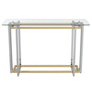 Flora Console Table in Silver and Gold