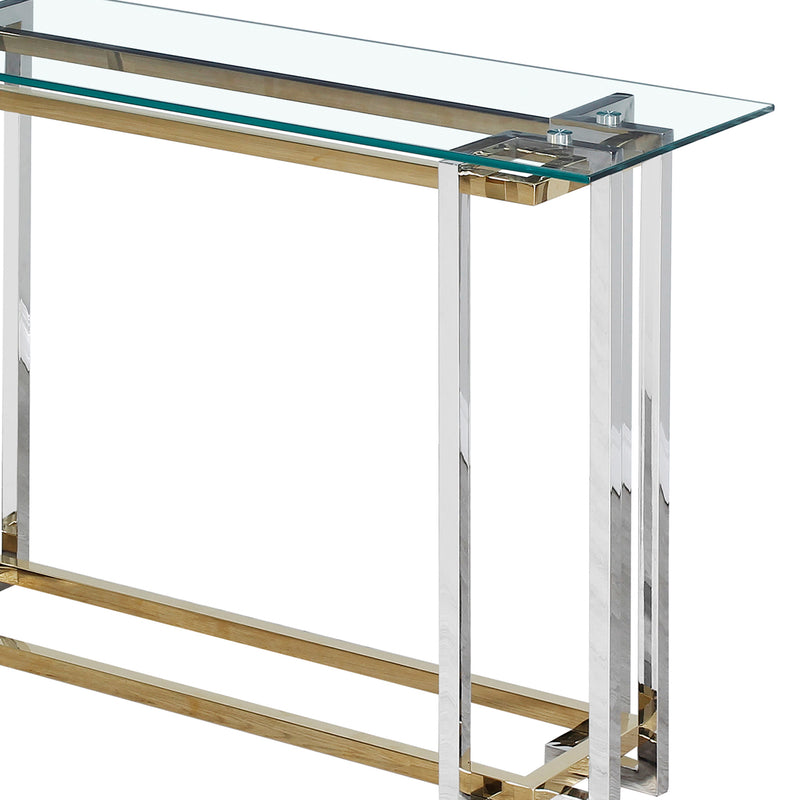 Flora Console Table in Silver and Gold