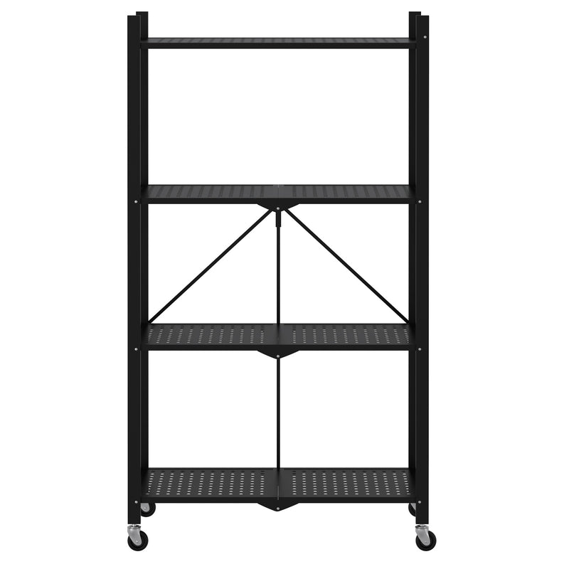 Kuby Foldable 4-Tier Shelf in Black