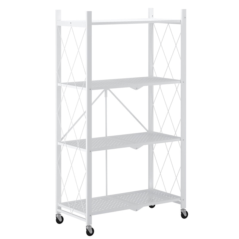 Kuby Foldable 4-Tier Shelf in White