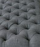 Jenny Grey Tufted Storage Upholstered Ottoman - Furniture Warehouse Brampton