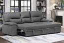 6812 Sleeper Sectional With Storage Chaise Facing Right (Grey)