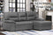 6812 Sleeper Sectional With Storage Chaise Facing Right (Grey)