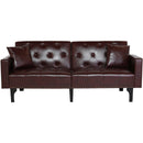 Burgundy Convertible Sofa Bed Split Back - Furniture Warehouse Brampton