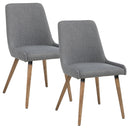 [ Amy Side Chair, set of 2, in Dark Grey & Grey Legs ] - Custom Furniture Manufacturer Brampton, Toronto, Vaughan, Mississauga, Ontario, Oakville, Hamilton