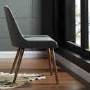 [ Amy Side Chair, set of 2, in Dark Grey & Grey Legs ] - Custom Furniture Manufacturer Brampton, Toronto, Vaughan, Mississauga, Ontario, Oakville, Hamilton