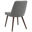 [ Amy Side Chair, set of 2, in Dark Grey & Walnut Legs ] - Custom Furniture Manufacturer Brampton, Toronto, Vaughan, Mississauga, Ontario, Oakville, Hamilton