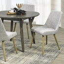 [ Amy Side Chair, set of 2, in Light Grey & Grey Legs ] - Custom Furniture Manufacturer Brampton, Toronto, Vaughan, Mississauga, Ontario, Oakville, Hamilton