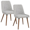 [ Amy Side Chair, set of 2, in Light Grey & Grey Legs ] - Custom Furniture Manufacturer Brampton, Toronto, Vaughan, Mississauga, Ontario, Oakville, Hamilton