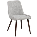 [ Amy Side Chair, set of 2, in Light Grey & Walnut Legs ] - Custom Furniture Manufacturer Brampton, Toronto, Vaughan, Mississauga, Ontario, Oakville, Hamilton