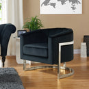 [ Arden Accent Chair in Black & Chrome ] - Custom Furniture Manufacturer Brampton, Toronto, Vaughan, Mississauga, Ontario, Oakville, Hamilton