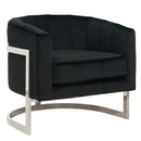 [ Arden Accent Chair in Black & Chrome ] - Custom Furniture Manufacturer Brampton, Toronto, Vaughan, Mississauga, Ontario, Oakville, Hamilton