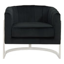 [ Arden Accent Chair in Black & Chrome ] - Custom Furniture Manufacturer Brampton, Toronto, Vaughan, Mississauga, Ontario, Oakville, Hamilton