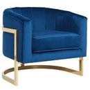 [ Arden Accent Chair in Blue & Gold ] - Custom Furniture Manufacturer Brampton, Toronto, Vaughan, Mississauga, Ontario, Oakville, Hamilton