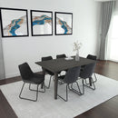 [ Ash/Vince 7pc Dining Set, Charcoal ] - Custom Furniture Manufacturer Brampton, Toronto, Vaughan, Mississauga, Ontario, Oakville, Hamilton