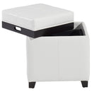 [ Atom II Square Storage Ottoman in White ] - Custom Furniture Manufacturer Brampton, Toronto, Vaughan, Mississauga, Ontario, Oakville, Hamilton