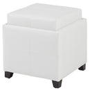 [ Atom II Square Storage Ottoman in White ] - Custom Furniture Manufacturer Brampton, Toronto, Vaughan, Mississauga, Ontario, Oakville, Hamilton