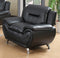 Speedy Contemporary Black Sofa, Loveseat and Chair Combo
